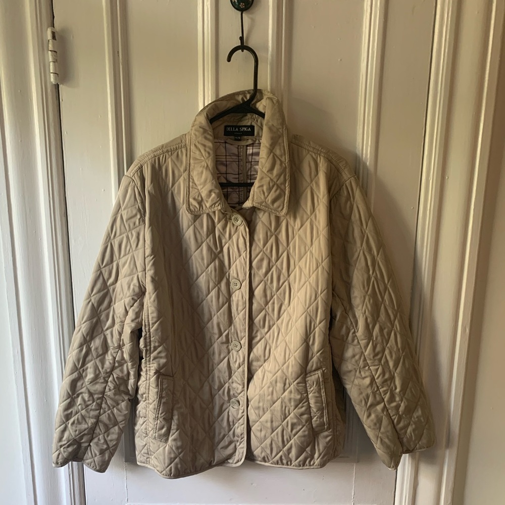 Vintage Beige Quilted Jacket